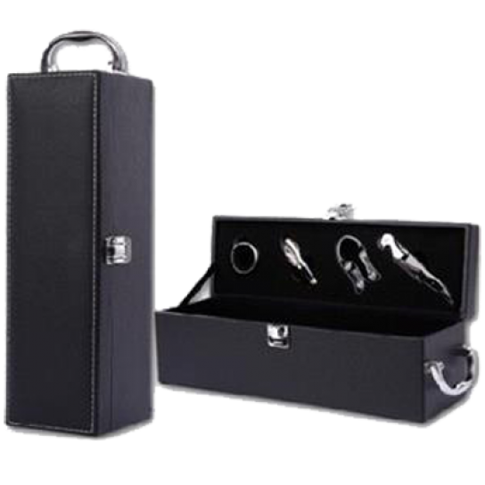 Hộp Da Đơn 1 chai ( 2 màu đen và nâu )